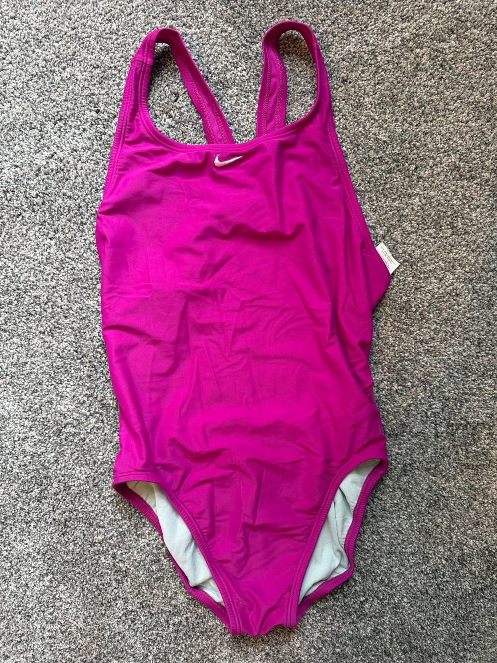 Nike Womens Magenta Racerback One-Piece Swimsuit